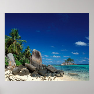 Poster Seychelles, Mahe Island, Anse Royale Beach.