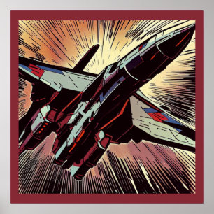 Poster SF - Anime Starfighter Woodcut 2