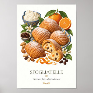 Poster Sfogliatelle – Vintage Italian Dessert