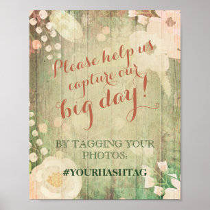 Poster Shabby Chic Florals   Hashtag Photos Mariages