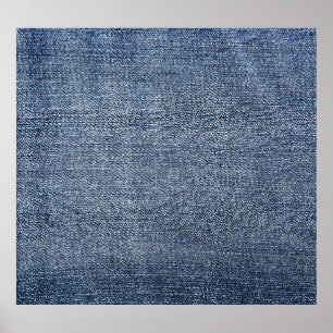 Poster Shabby denim : texture de jean bleu
