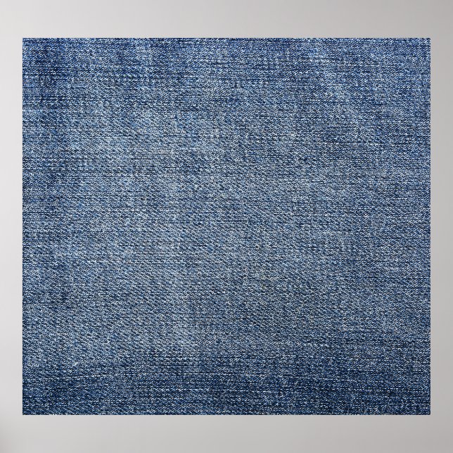 Poster Shabby denim : texture de jean bleu (Devant)