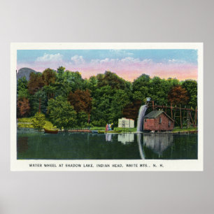 Poster Shadow Lake Water Wheel Indian Head View