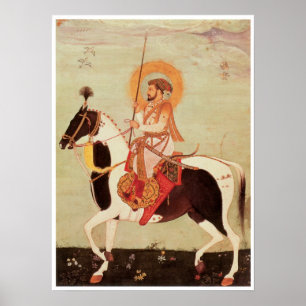 Poster Shah Jahan à cheval