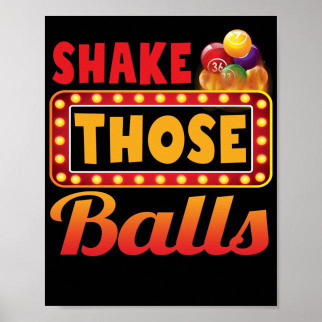 Poster Shake Ces Balls Bingo Designs Casino Jeu (Devant)