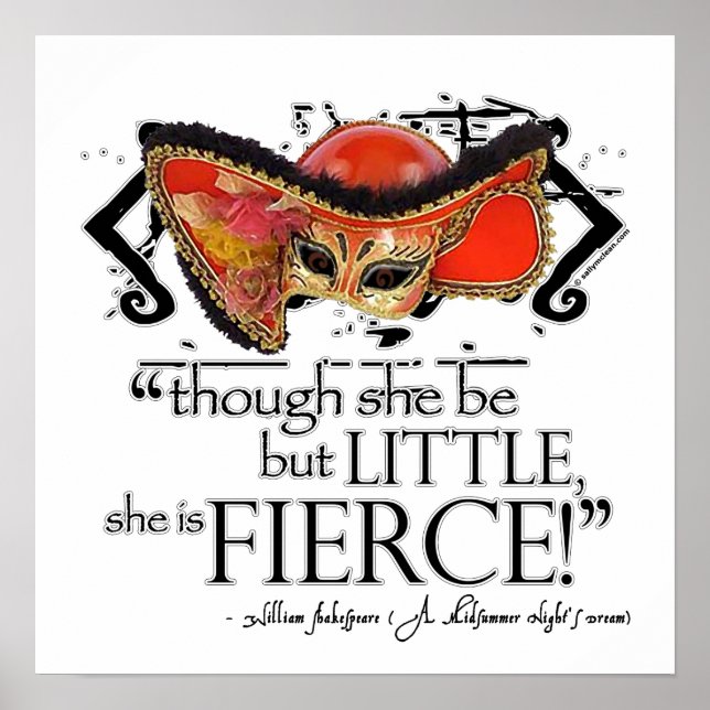 Poster Shakespeare Citation de la nuit d'été de rêve (Devant)