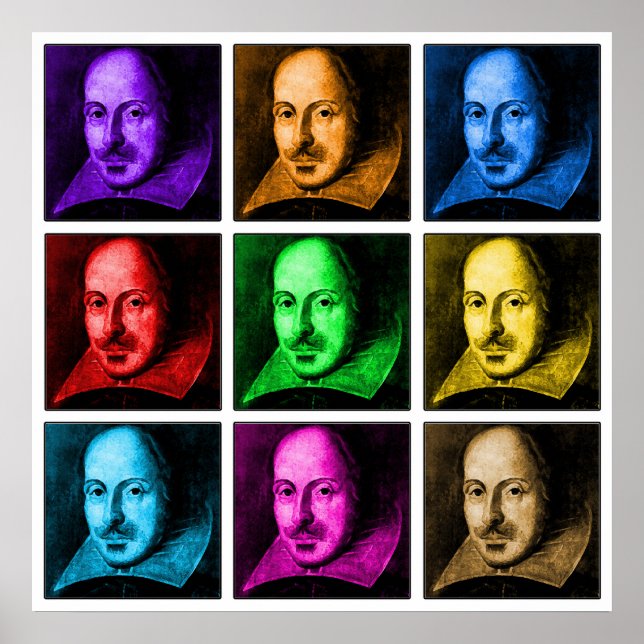 Poster Shakespeare Pop Art (Devant)