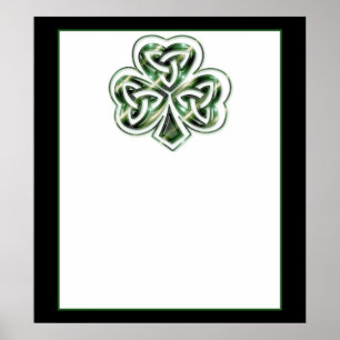 Poster Shamrock Celtic Design 2 Poster/Imprimer 2