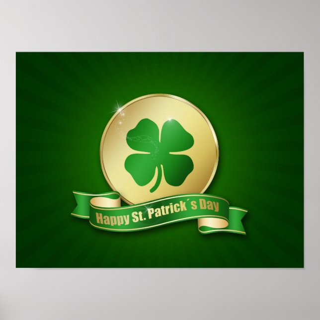Poster Shamrock de la pièce de la Saint-Patrick (Devant)
