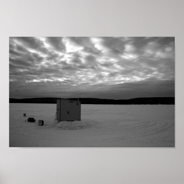 Poster Shanty de pêche sur glace, péninsule supérieure du (Devant)