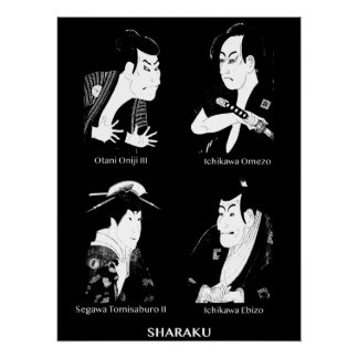 Poster SHARAKU Ukiyo-e Kabuki Actor Portraits