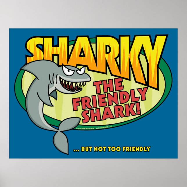Poster Sharky (Devant)