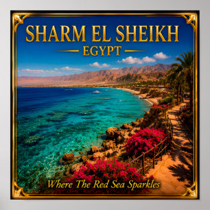 Poster Sharm El Sheikh Égypte Mer Rouge