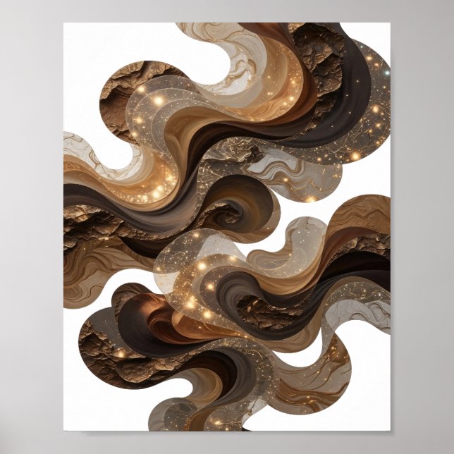 Poster Sharp Silver ART ABSTRAIT v2 (Devant)