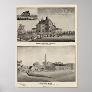 Poster Shattuck residence, McLane Mills