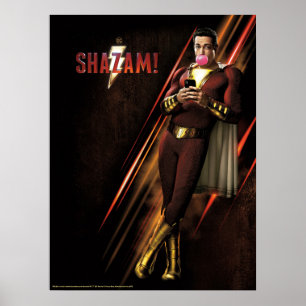 Poster SHAZAM ! bubble-gum de soufflement de   Shazam