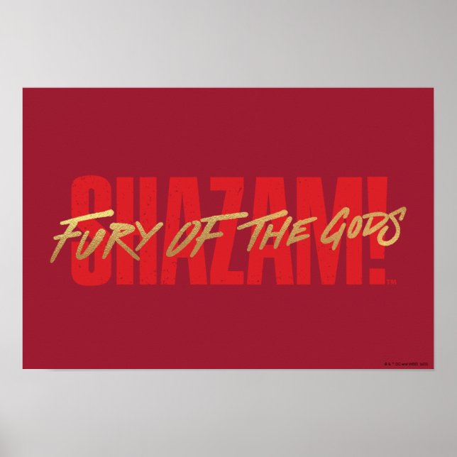 Poster SHAZAM ! Furie des dieux | Logo Golden Marker (Devant)
