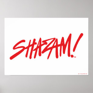Poster SHAZAM ! Furie des dieux   Logo Red Marker