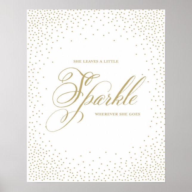 Poster She Leaves a Little Sparkle - Premiumd Canvas (Devant)
