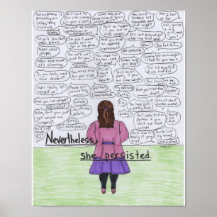 Poster She Persisted (Plus-Size) 11x14