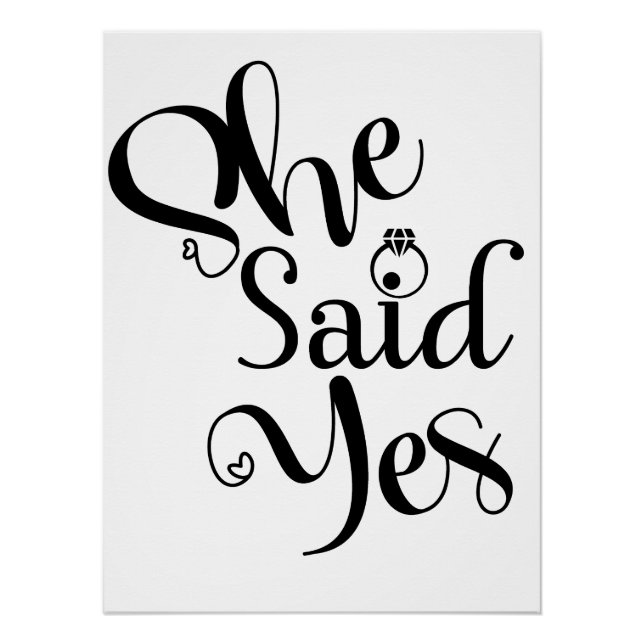 Poster She Said Yes (Devant)