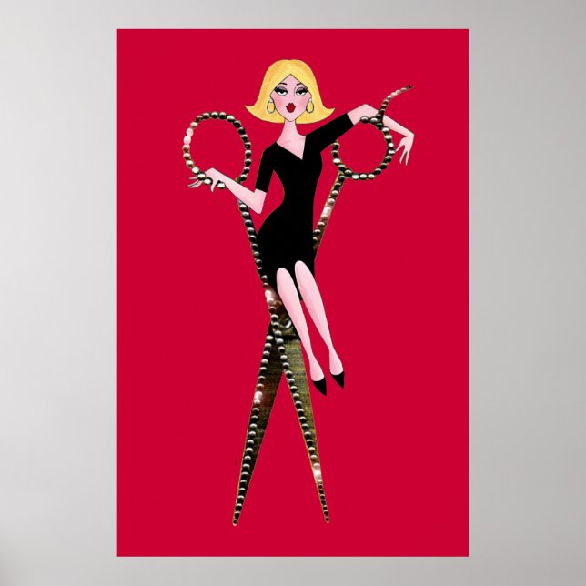 Poster "Shear Diva" /Avec Couleur Bckgr (Devant)