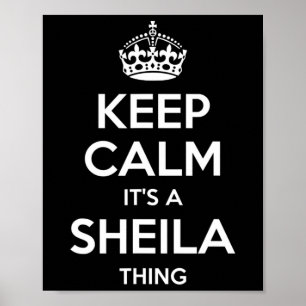 Poster Sheila Gardez votre calme Nom personnalisé Anniver