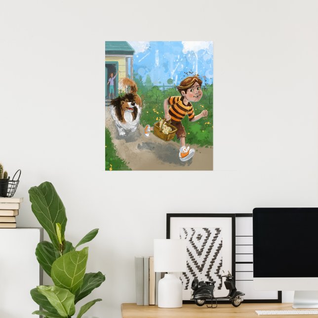 Poster Sheldon et Davie Aventure (Bureau à domicile)