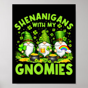 Poster Shenanigans de la Saint-Patrick avec gnomies homme