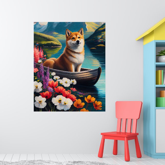 Poster Shiba Inu sur une pagaie : une aventure Pittoresqu (Pépinière 1)
