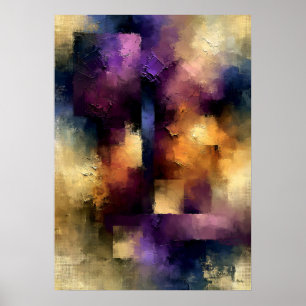 Poster Shibui Violet Silence Texturé Inspiré du Japonais