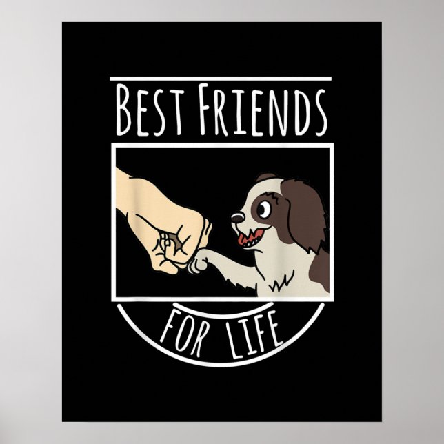 Poster Shih Tzu Best Friends Life Funny Chien (Devant)
