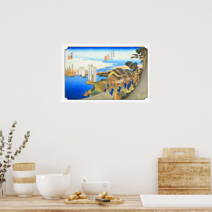 Poster Shinagawa sur le Tokaido Utagawa Hiroshige années