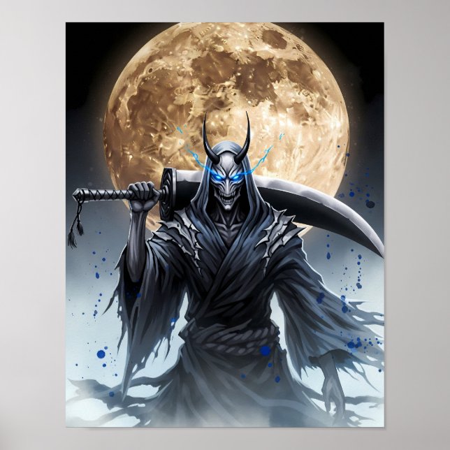 Poster Shinigami Sumi-e Art (Devant)