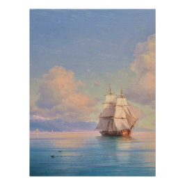 Poster Ship off the coast - Ivan Aivazovsky