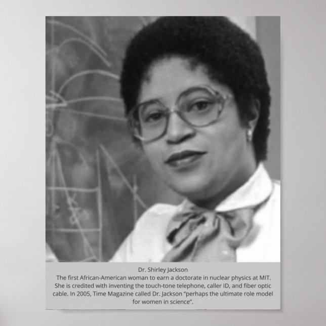 Poster Shirley Jackson, Ph. D. - Inventeur afro-américain (Devant)