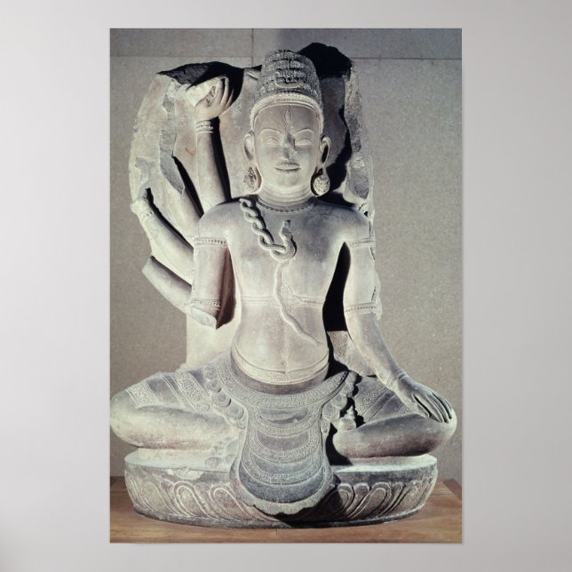 Poster Shiva avec dix bras, de Thap Banh It Temple, (Devant)