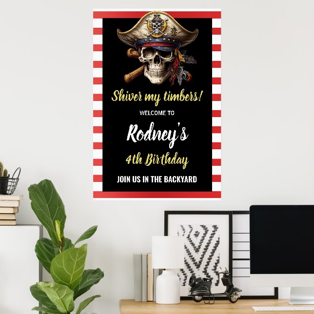 Poster Shiver My Tembers Pirate Party (Bureau à domicile)