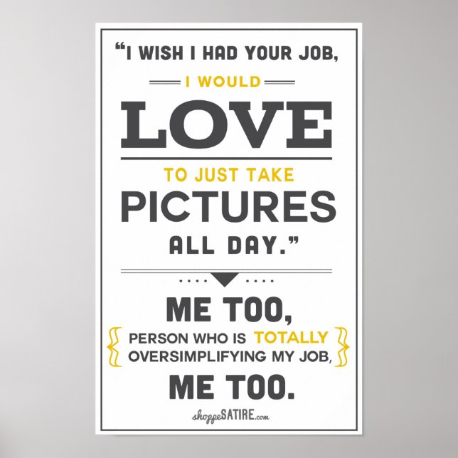 Poster Shoppe Satire - Humour pour les photographes (Devant)