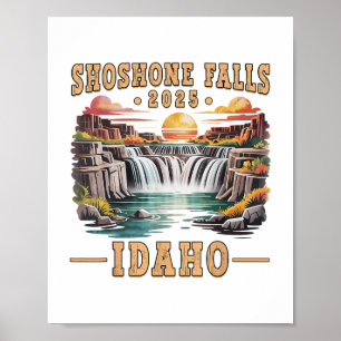 Poster Shoshone Falls 2025 Idaho Road Trip Vacation Adven