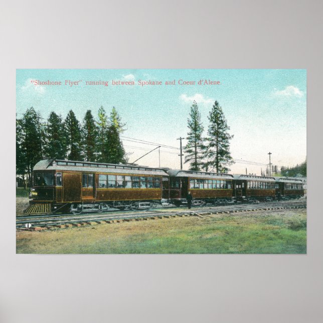 Poster Shoshone Flyer Train de Spokane (Devant)