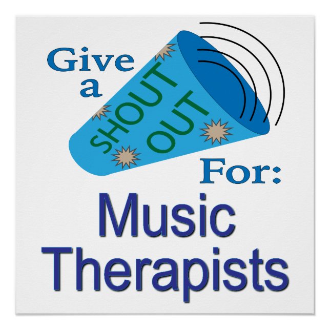 Poster Shout Out pour les musicothérapeutes (Devant)