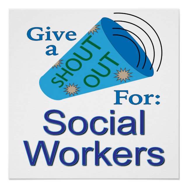 Poster Shout Out pour les travailleurs sociaux (Devant)