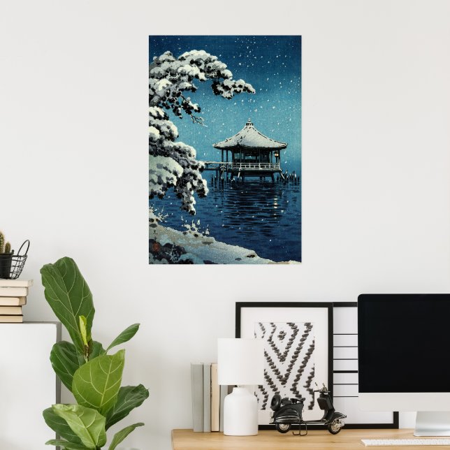Poster Showa Era, hiver par Tsuchiya Koitsu (Bureau à domicile)