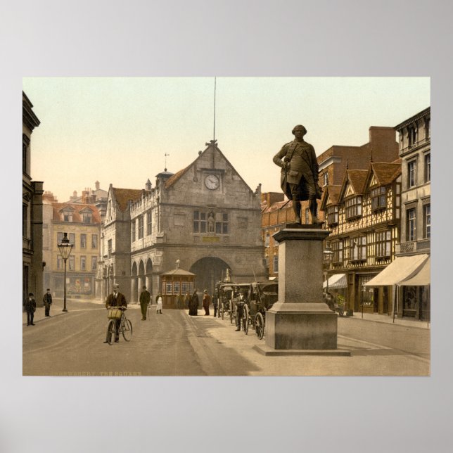 Poster Shrewsbury Carré, Shropshire, Angleterre (Devant)