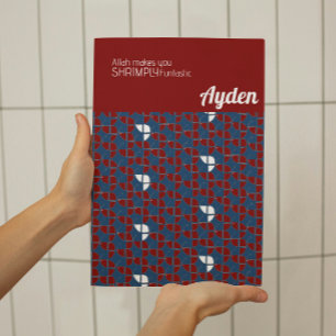 Poster SHRIMPLEMENT Funtastic Retro Blue Red Nursery Cust