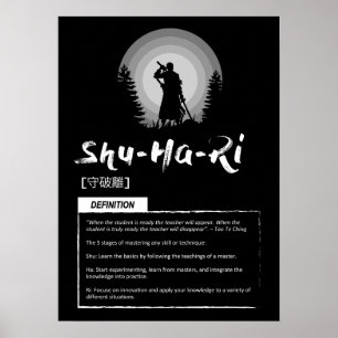 Poster Shu-Ha-Ri - Le Concept Japonais Pour Réussir