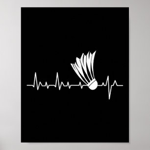 Poster Shuttle Heartbeat - Joueur de Badminton