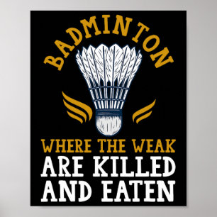 Poster Shuttle Joueur Badminton
