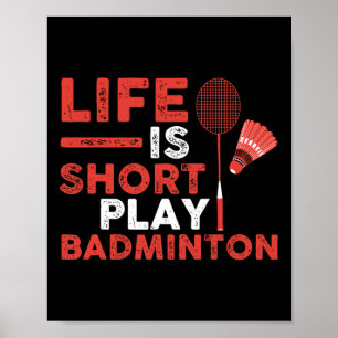 Poster Shuttle Joueur Badminton